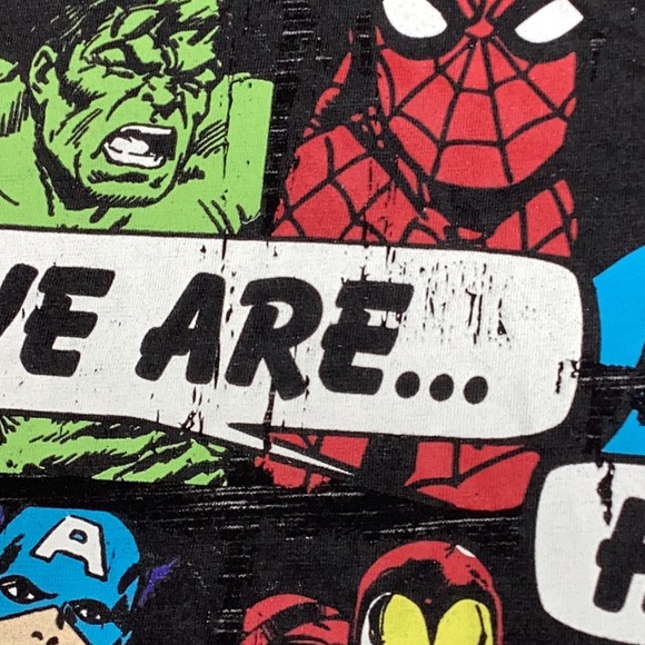 Marvel We Are Heroes t-shirt. Featuring Hulk, Spider-Man, Cpt. America and more - Picture 10 of 14